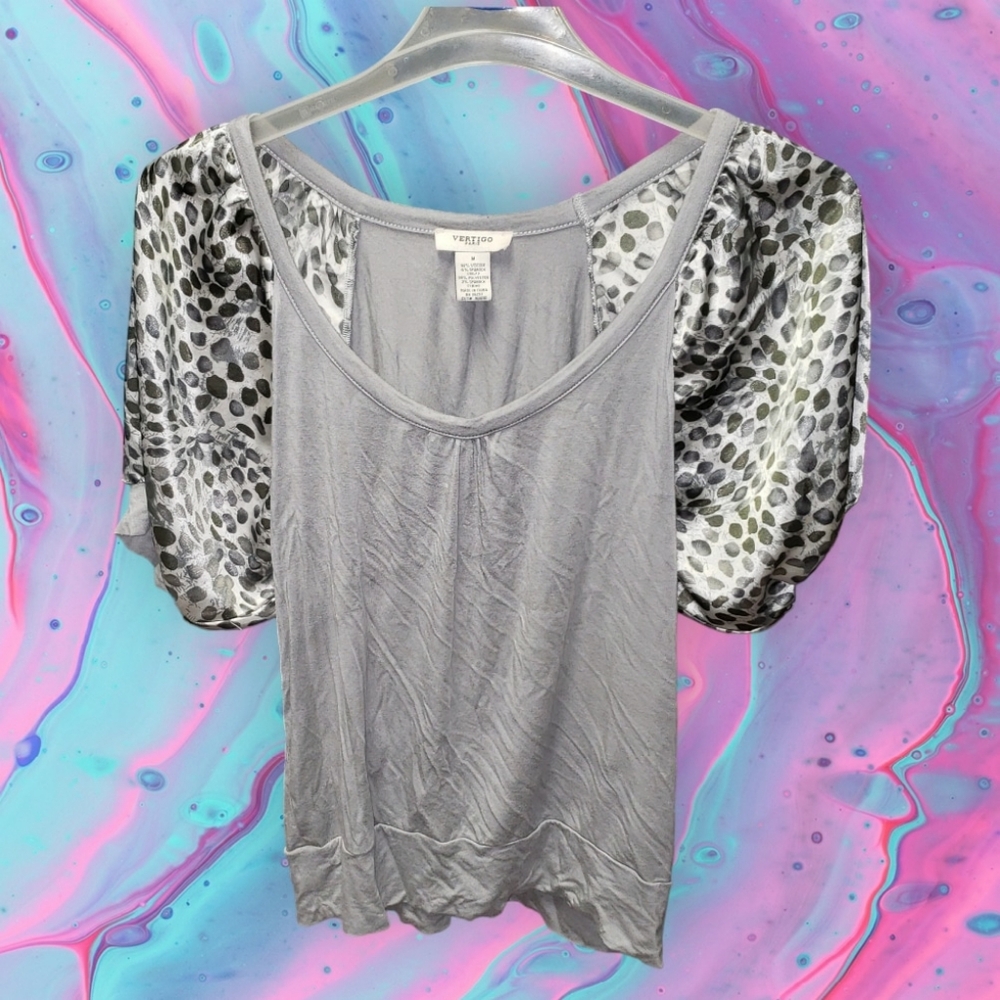 Vertigo Paris ladies size medium silky sleeves top